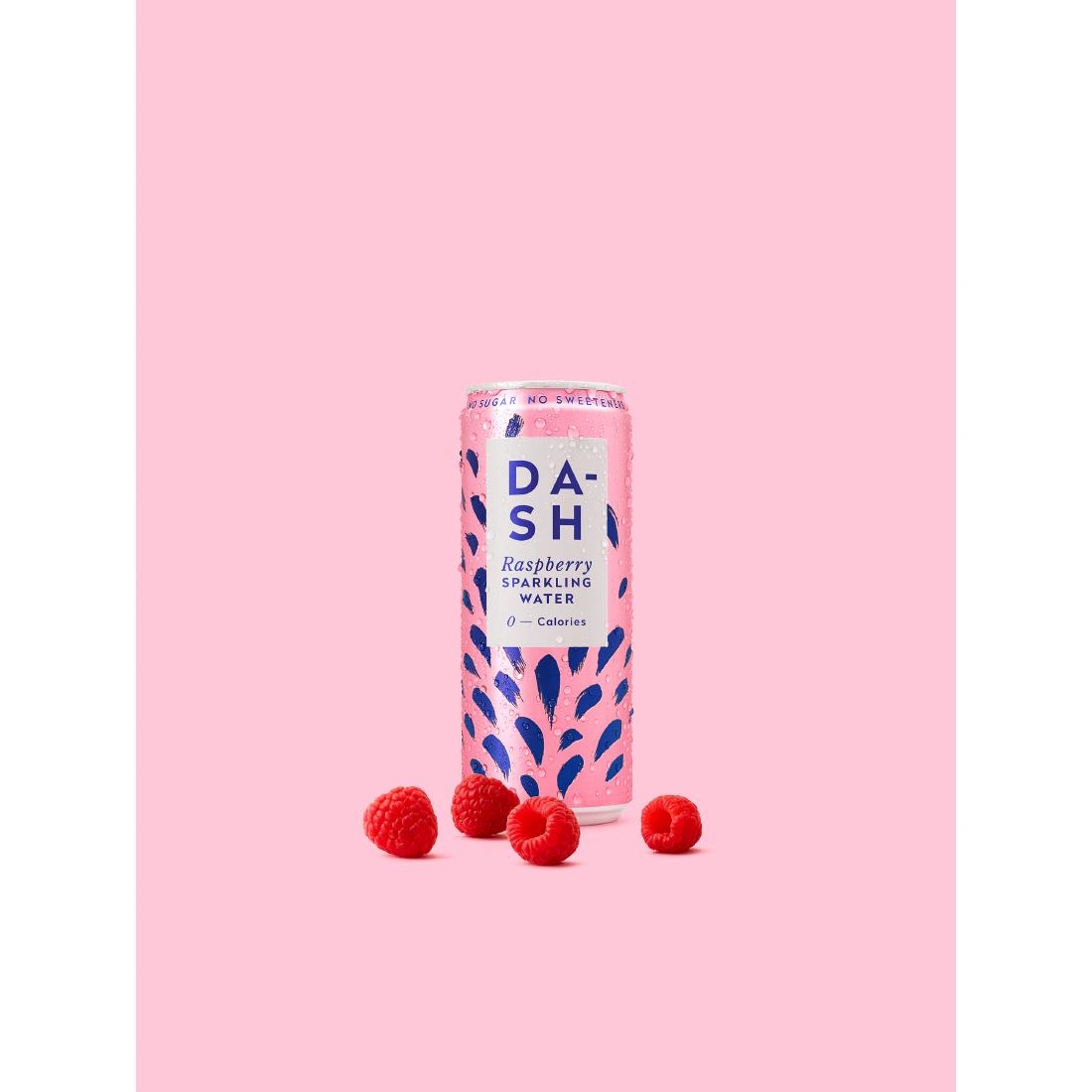 DASH Raspberry Sparkling Water 330ml 12 Pack (KA777)