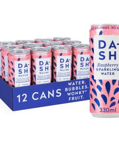 DASH Raspberry Sparkling Water 330ml 12 Pack (KA777)