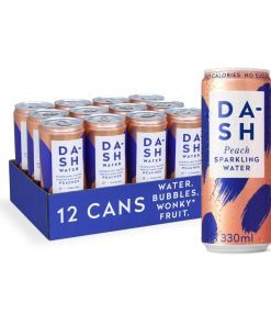 DASH Peach Sparkling Water 330ml 12 Pack (KA779)