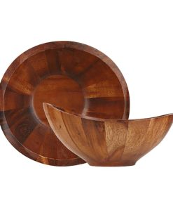 Churchill Moonstone Large Acacia Bowls 235x220mm 4 Pack (FF385)