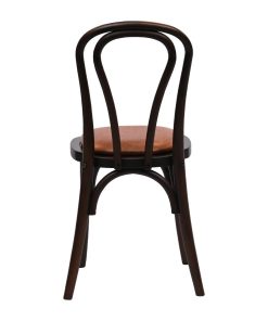Hoop Back Dining Chairs Dark Walnut with Bison Tan Seat 2 Pack (HX822)