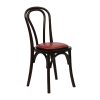 Hoop Back Dining Chairs Dark Walnut with Bison Bordeaux Seat 2 Pack (HX823)