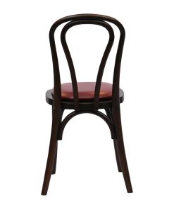 Hoop Back Dining Chairs Dark Walnut with Bison Bordeaux Seat 2 Pack (HX823)