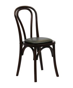 Hoop Back Dining Chairs Dark Walnut with Bison Cedar Seat 2 Pack (HX824)
