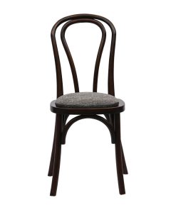 Hoop Back Dining Chairs Dark Walnut with Shetland Smoke Seat 2 Pack (HX825)