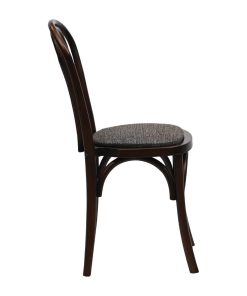 Hoop Back Dining Chairs Dark Walnut with Shetland Smoke Seat 2 Pack (HX825)