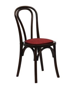 Hoop Back Dining Chairs Dark Walnut with Shetland Scarlett Seat 2 Pack (HX827)