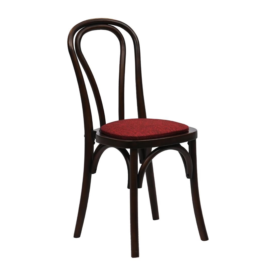 Hoop Back Dining Chairs Dark Walnut with Shetland Scarlett Seat 2 Pack (HX827)