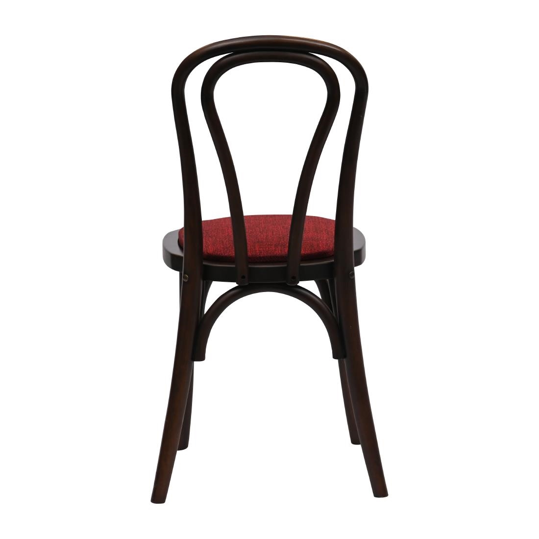 Hoop Back Dining Chairs Dark Walnut with Shetland Scarlett Seat 2 Pack (HX827)