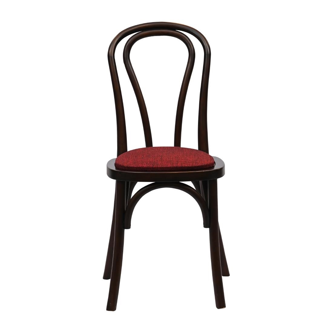 Hoop Back Dining Chairs Dark Walnut with Shetland Scarlett Seat 2 Pack (HX827)