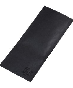 Fiesta Recyclable Paper Cutlery Pouches Black 250 Pack (JB847)