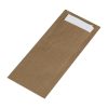 Fiesta Recyclable Paper Cutlery Pouches Kraft 250 Pack (JB848)