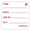 Hygiplas Removable Food Prep Labels 35x35mm 1000 Pack (JK657)