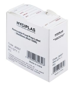 Hygiplas Removable Food Prep Labels 35x35mm 1000 Pack (JK657)