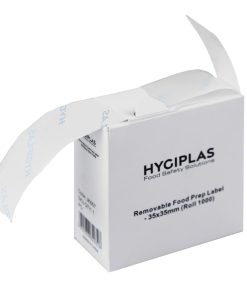 Hygiplas Removable Food Prep Labels 35x35mm 1000 Pack (JK657)