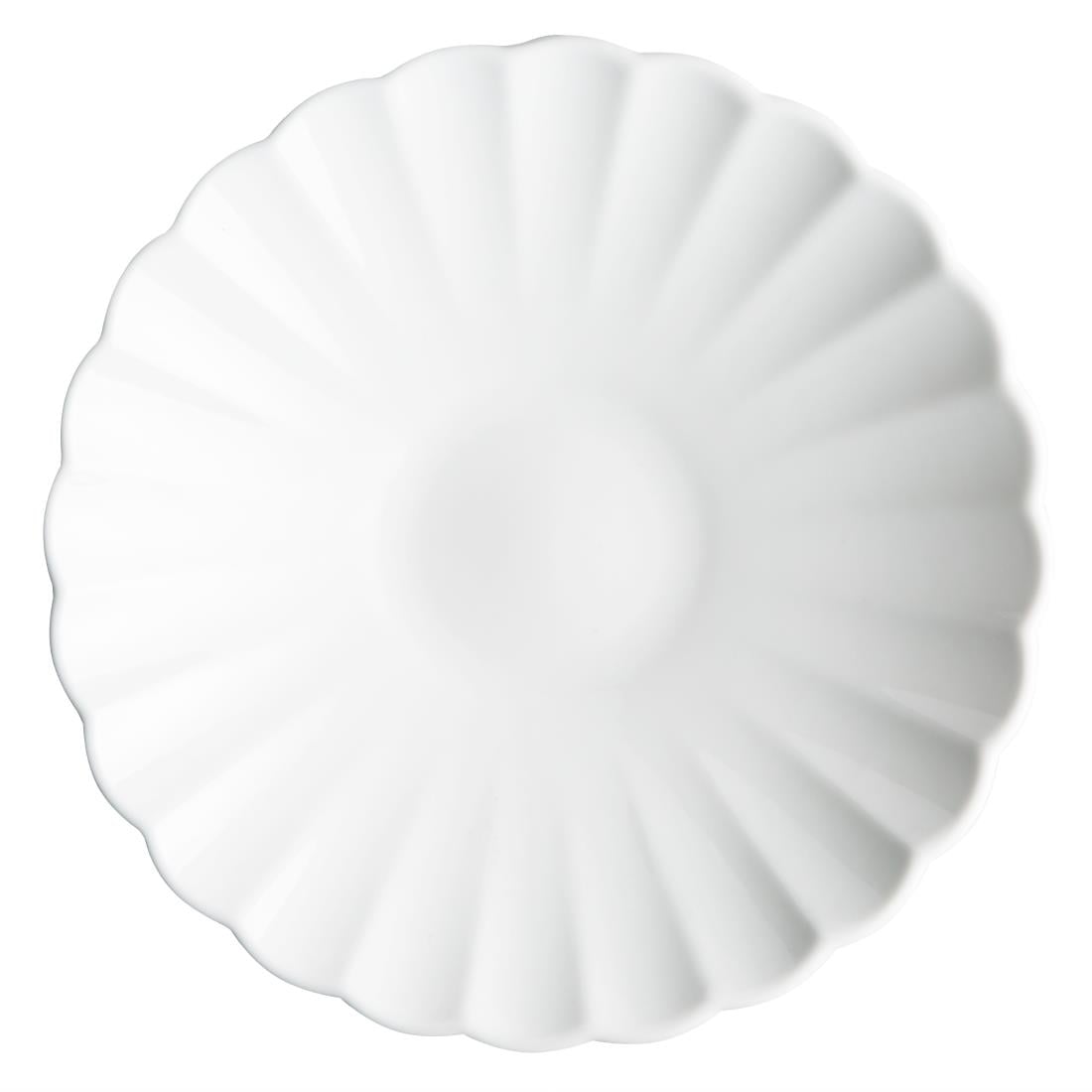 Olympia Bloom Scalloped Pasta Bowls White 260mm 4 Pack (JK876)
