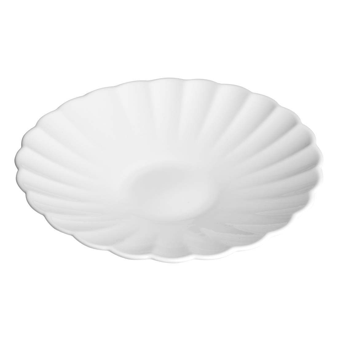Olympia Bloom Scalloped Pasta Bowls White 260mm 4 Pack (JK876)
