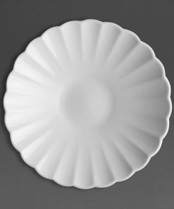Olympia Bloom Scalloped Pasta Bowls White 260mm 4 Pack (JK876)
