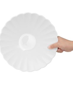 Olympia Bloom Scalloped Pasta Bowls White 260mm 4 Pack (JK876)