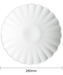 Olympia Bloom Scalloped Pasta Bowls White 260mm 4 Pack (JK876)