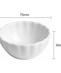 Olympia Bloom Scalloped Dipping Dishes White 75mm 12 Pack (JK877)