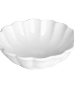 Olympia Bloom Scalloped Small Bowls White 130mm 6 Pack (JK878)