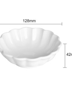 Olympia Bloom Scalloped Small Bowls White 130mm 6 Pack (JK878)