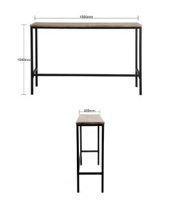 Bolero Jackson Mango Wood Console Bar Table (JK885)