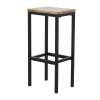 Bolero Jackson Mango Wood Console Bar Stools 3 Pack (JK886)