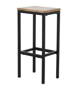 Bolero Jackson Mango Wood Console Bar Stools 3 Pack (JK886)
