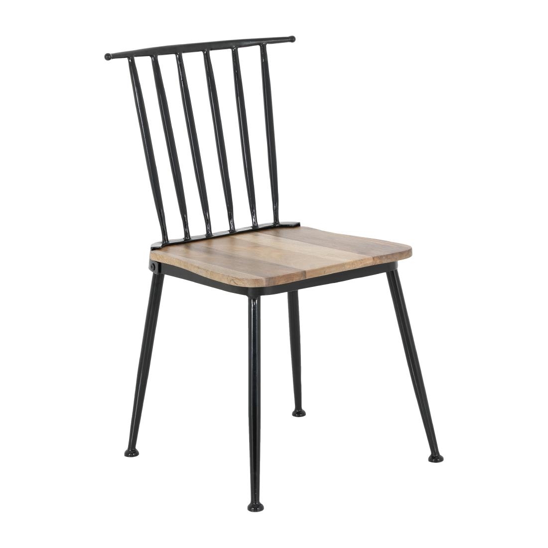 Bolero Alma Slatted Back Chairs 2 Pack (JK894)