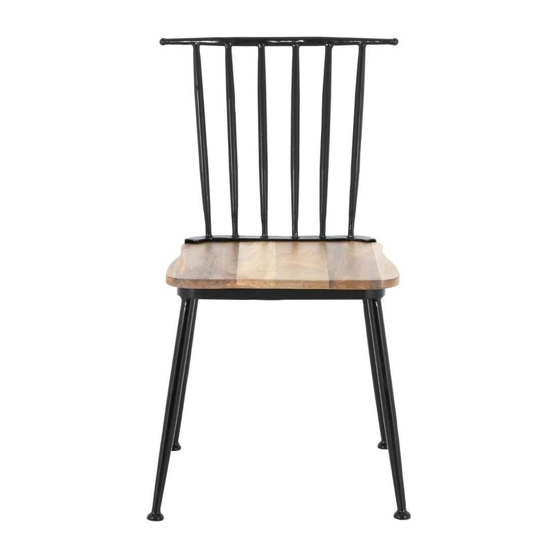 Bolero Alma Slatted Back Chairs 2 Pack (JK894)
