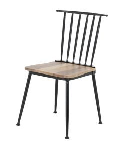 Bolero Alma Slatted Back Chairs 2 Pack (JK894)