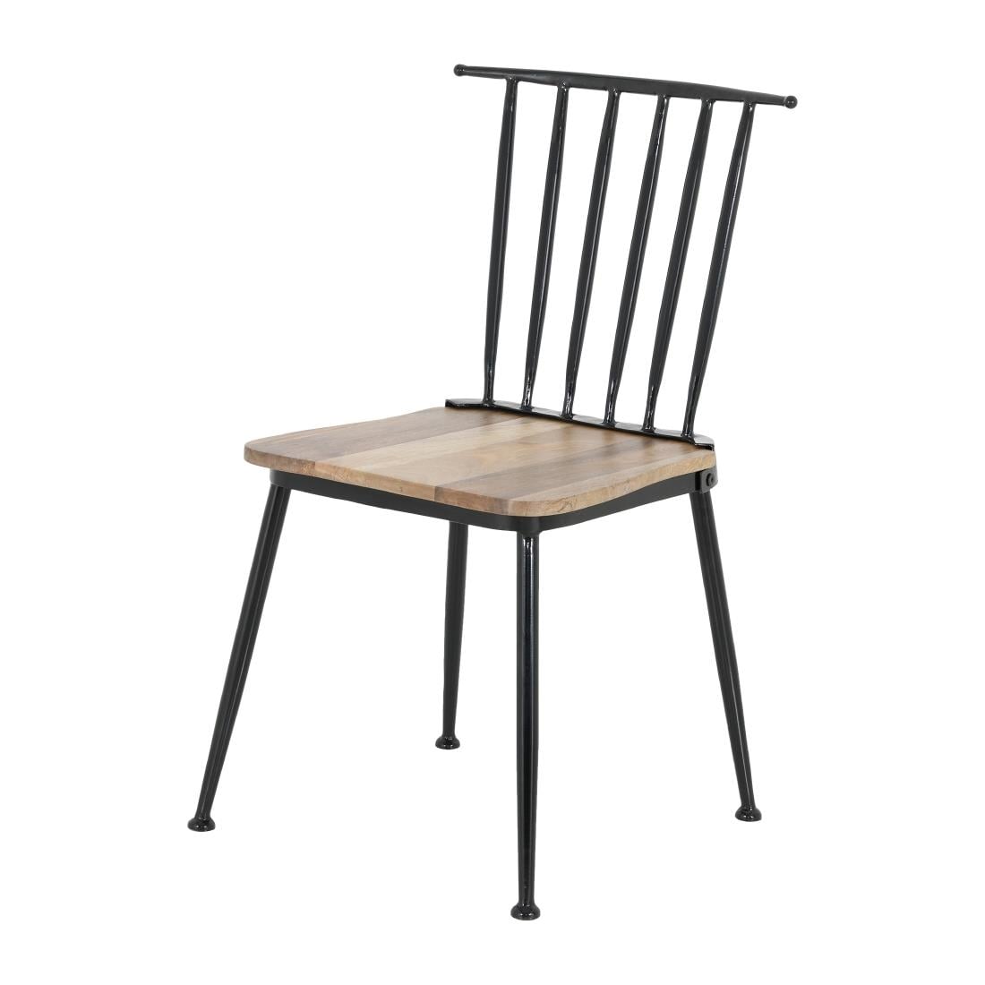 Bolero Alma Slatted Back Chairs 2 Pack (JK894)