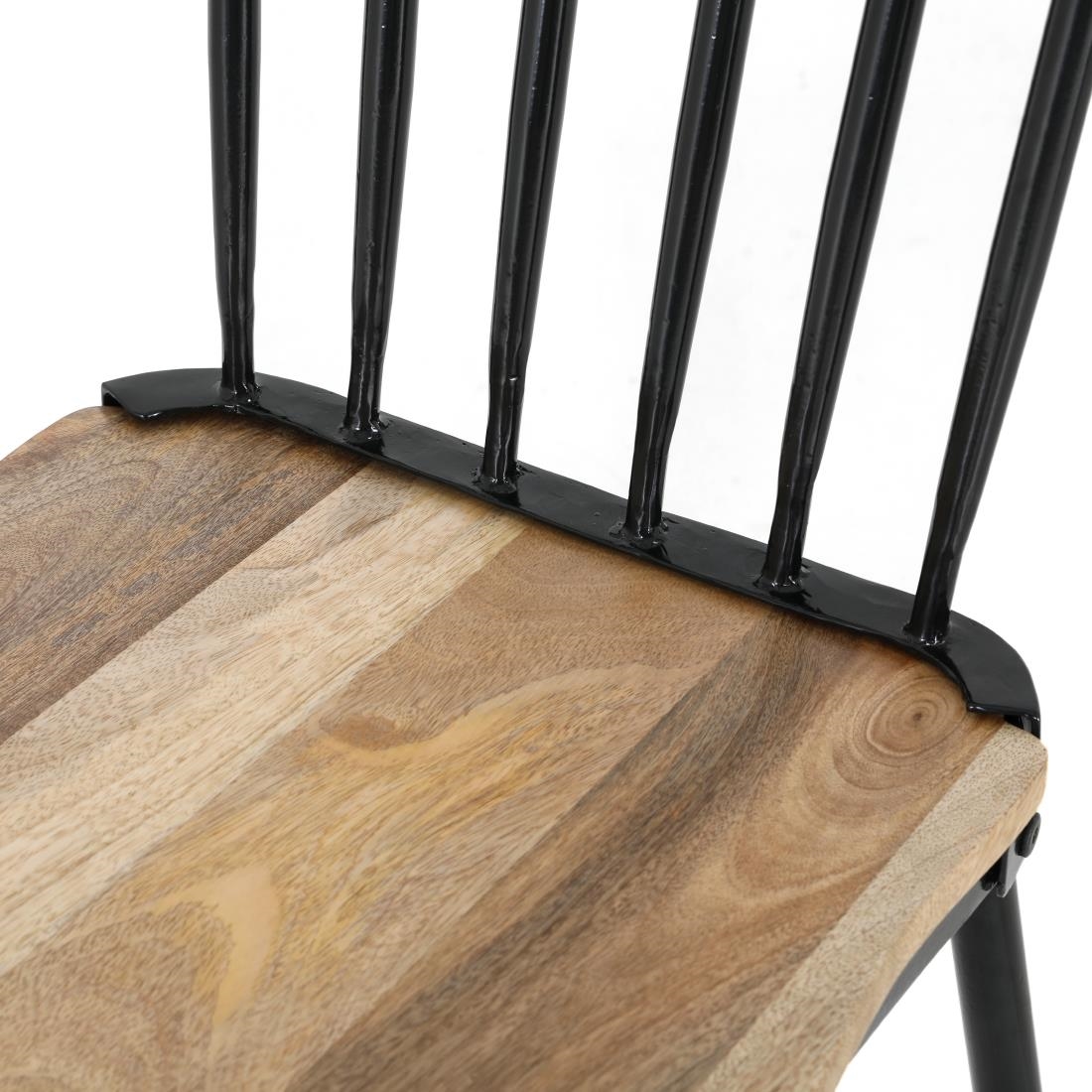 Bolero Alma Slatted Back Chairs 2 Pack (JK894)