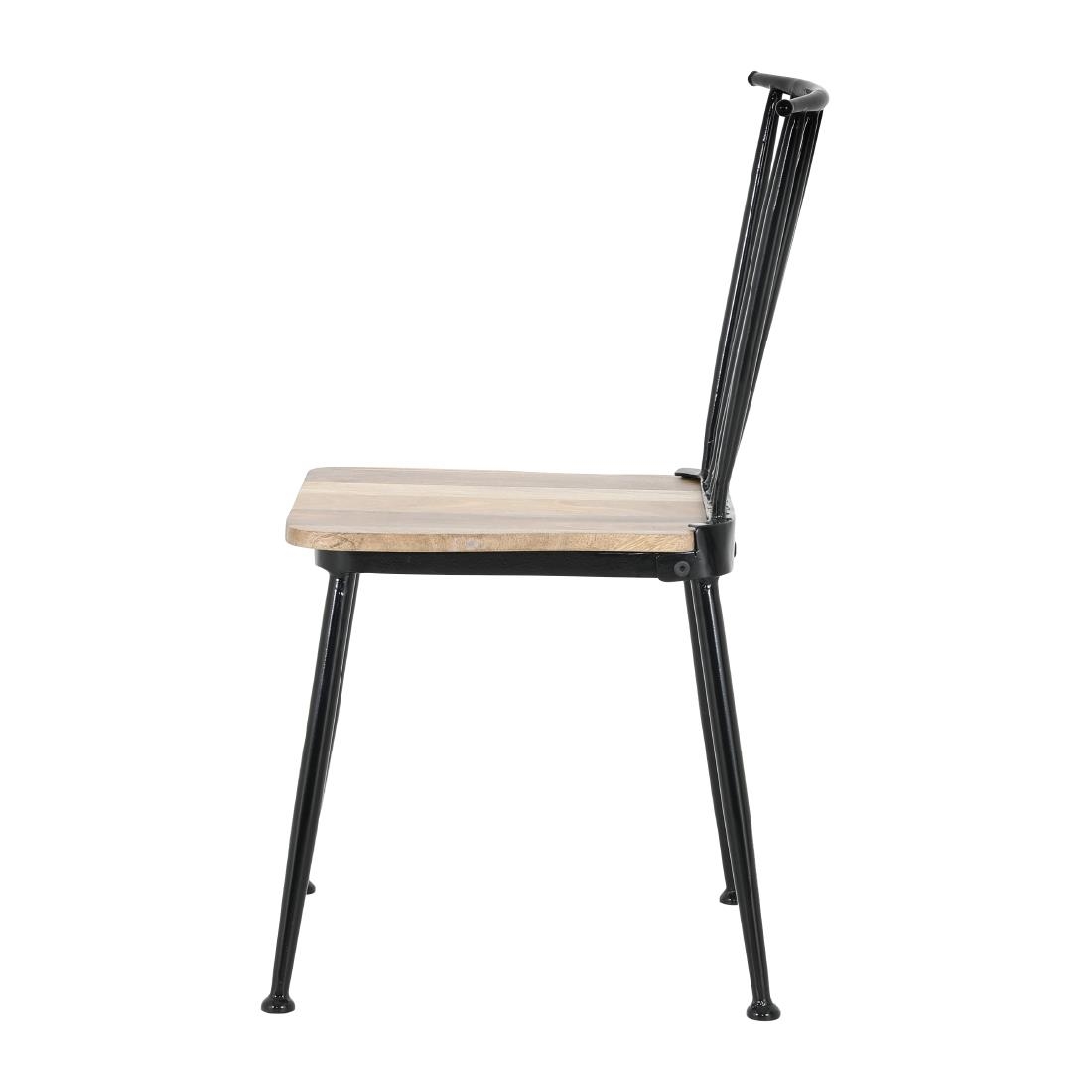 Bolero Alma Slatted Back Chairs 2 Pack (JK894)