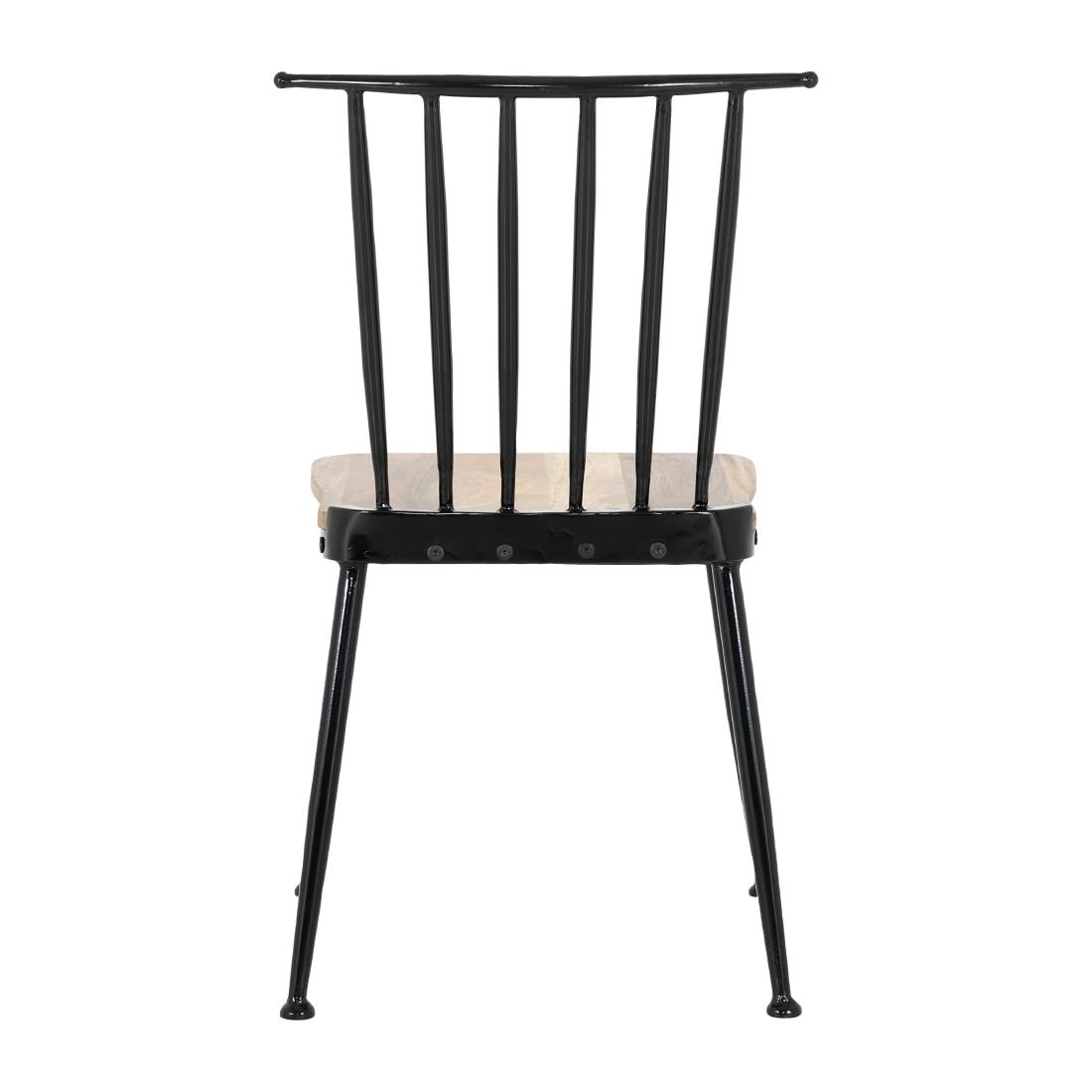 Bolero Alma Slatted Back Chairs 2 Pack (JK894)