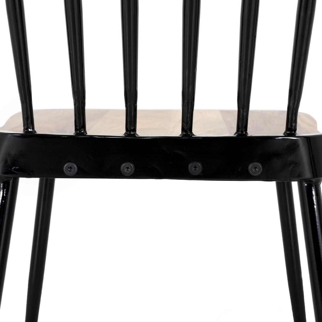 Bolero Alma Slatted Back Chairs 2 Pack (JK894)