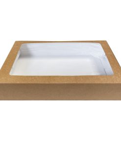 Fiesta Recyclable Large Platter Boxes with PET Windows 25 Pack (JM276)