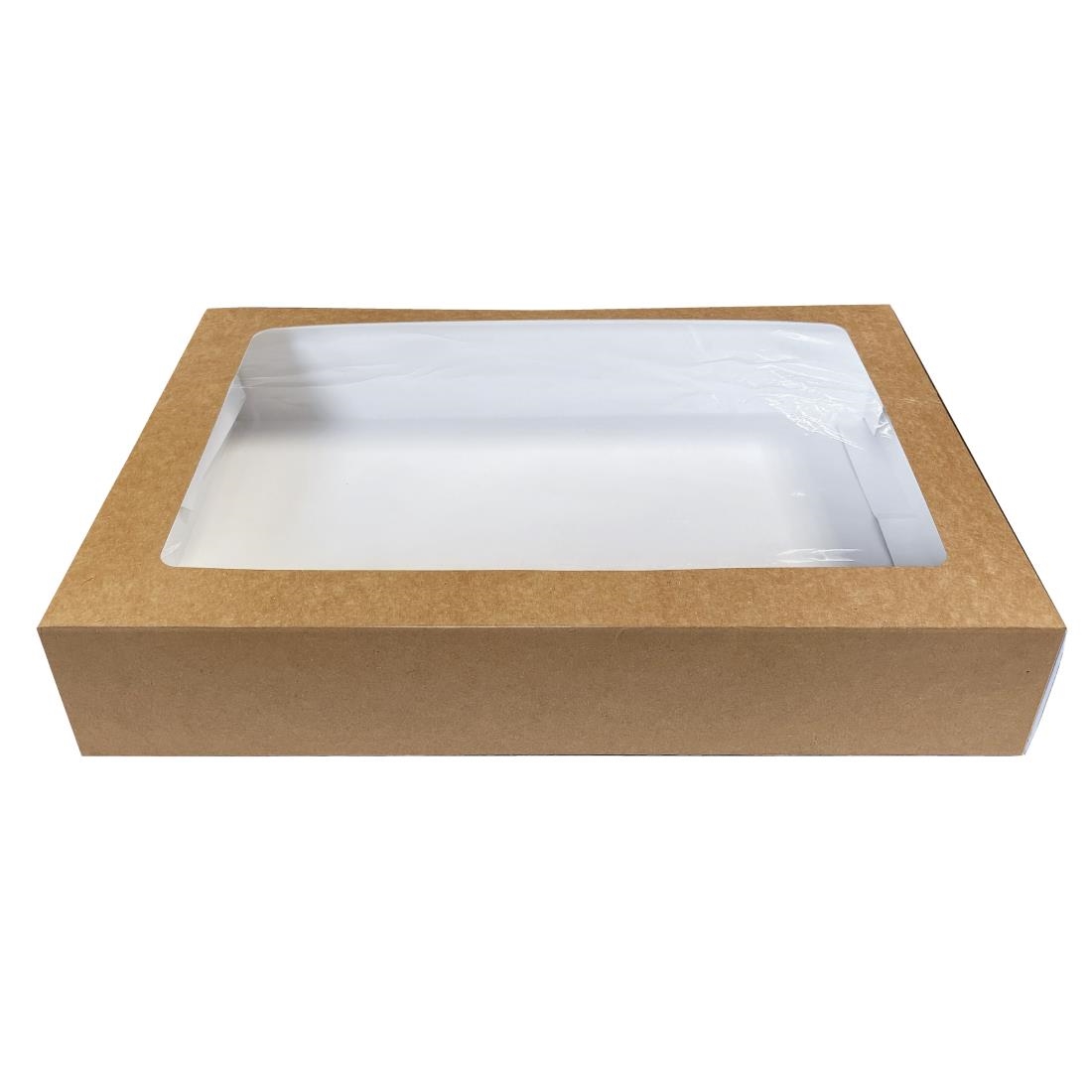 Fiesta Recyclable Large Platter Boxes with PET Windows 25 Pack (JM276)