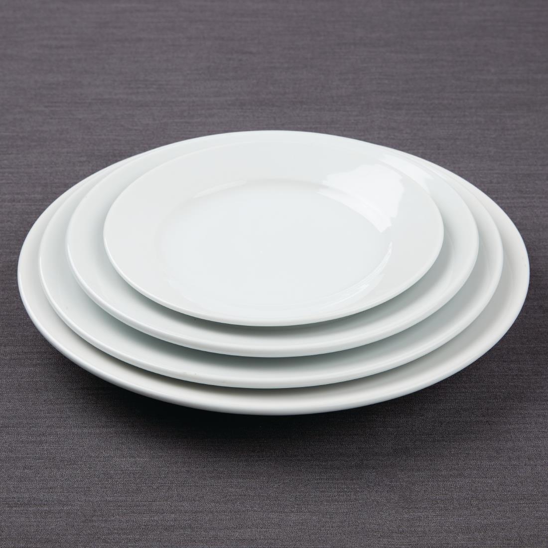 Olympia Athena Wide Rimmed Plates 254mm 4 Pack (JN387)