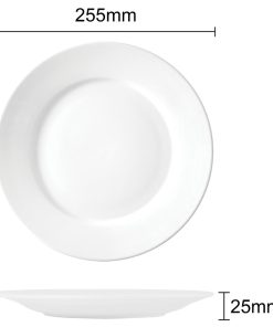Olympia Athena Wide Rimmed Plates 254mm 4 Pack (JN387)