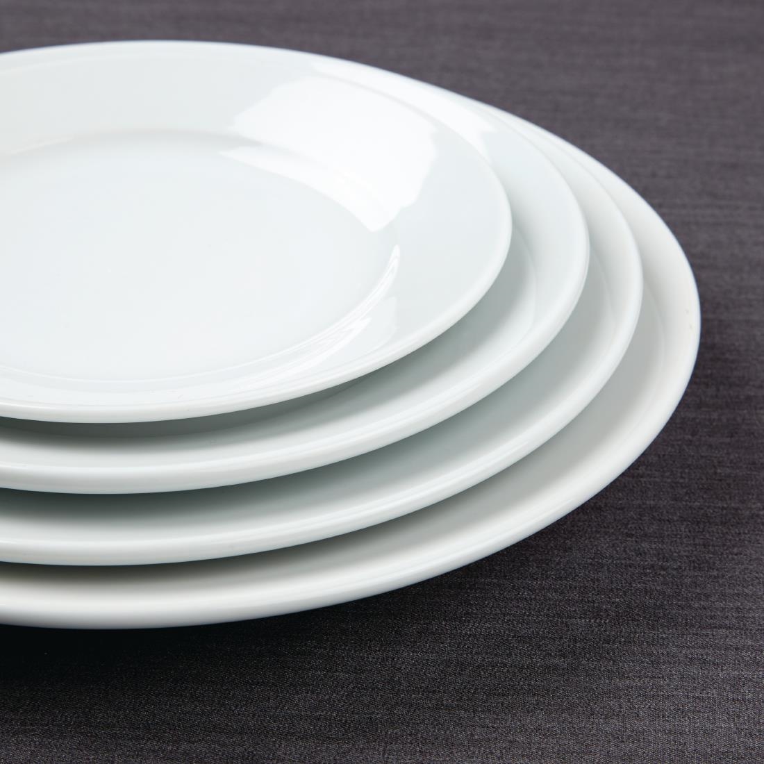 Olympia Athena Wide Rimmed Plates 254mm 4 Pack (JN387)