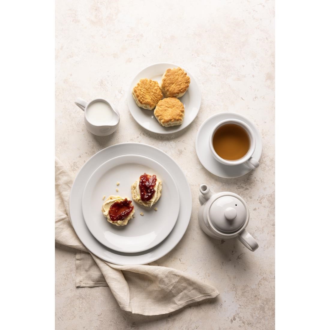 Olympia Athena Wide Rimmed Plates 254mm 4 Pack (JN387)