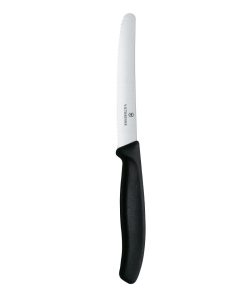 Victorinox Swiss Classic Tomato and Table Knife Wavy Black 11cm 6 Pack (JP111)
