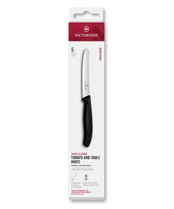 Victorinox Swiss Classic Tomato and Table Knife Wavy Black 11cm 6 Pack (JP111)