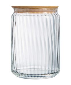 Luminarc Nova Jars with Bamboo Lids 1Ltr 6 Pack (JP504)