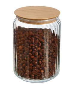 Luminarc Nova Jars with Bamboo Lids 1Ltr 6 Pack (JP504)