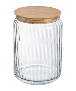 Luminarc Nova Jars with Bamboo Lids 1Ltr 6 Pack (JP504)