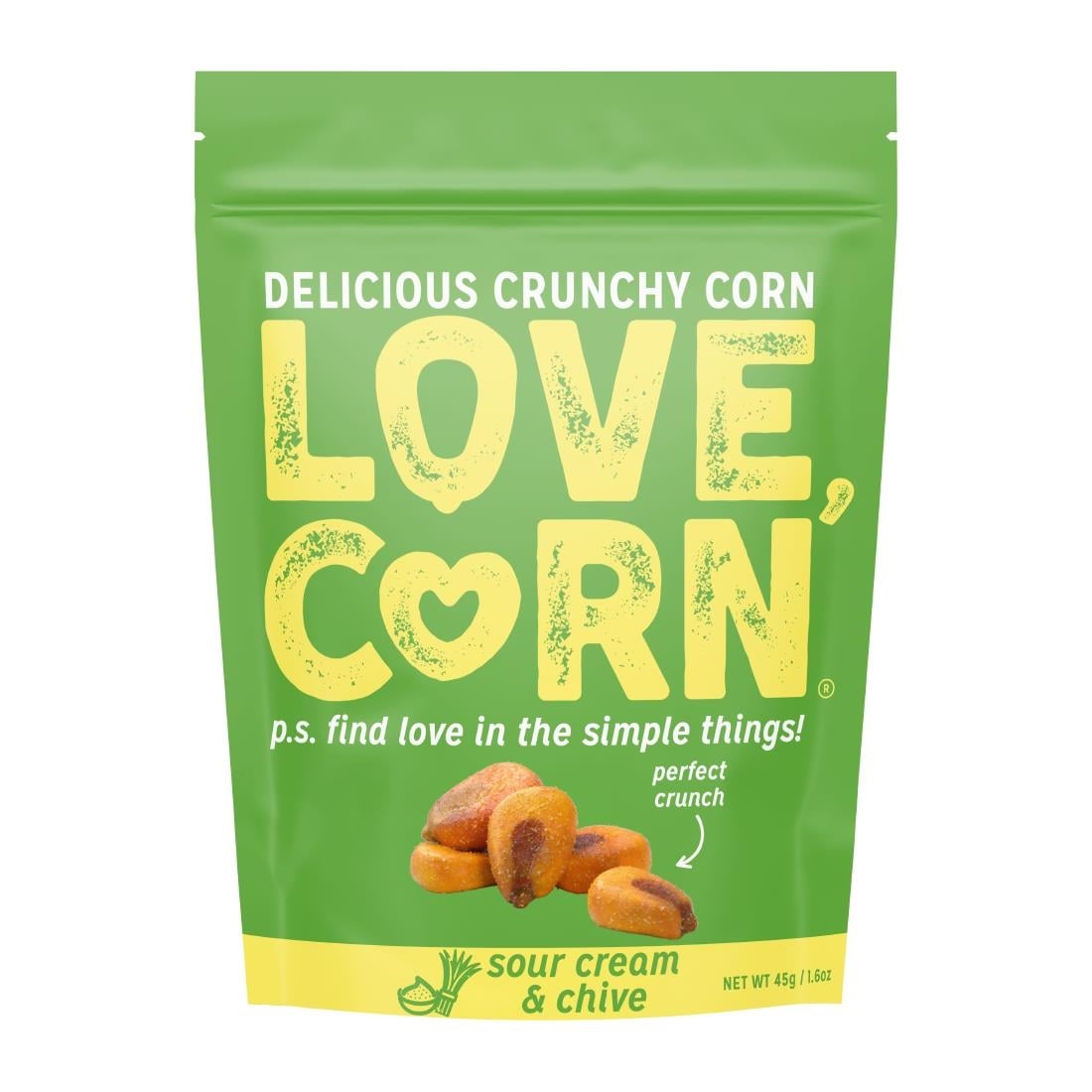 LOVE CORN Sour Cream and Chive 45g 10 Pack (KA659)